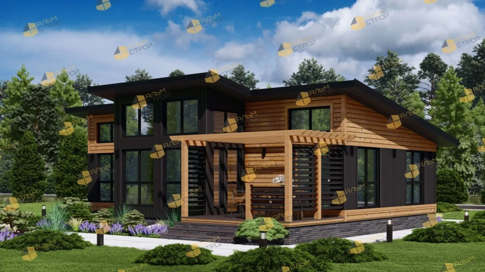 Одноэтажный коттедж Светлый