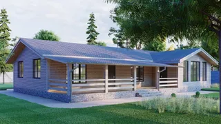 Одноэтажный коттедж Комфорт +