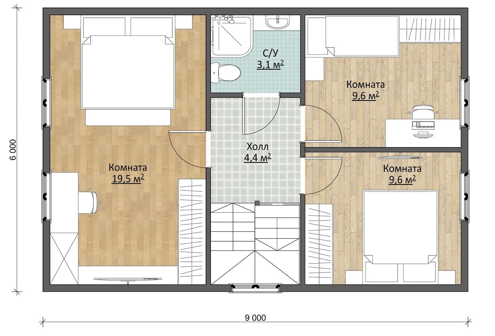 Коттедж с мансардой Медынь