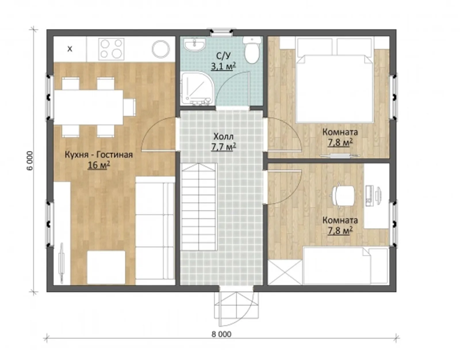 Дачный с мансардой Лесник