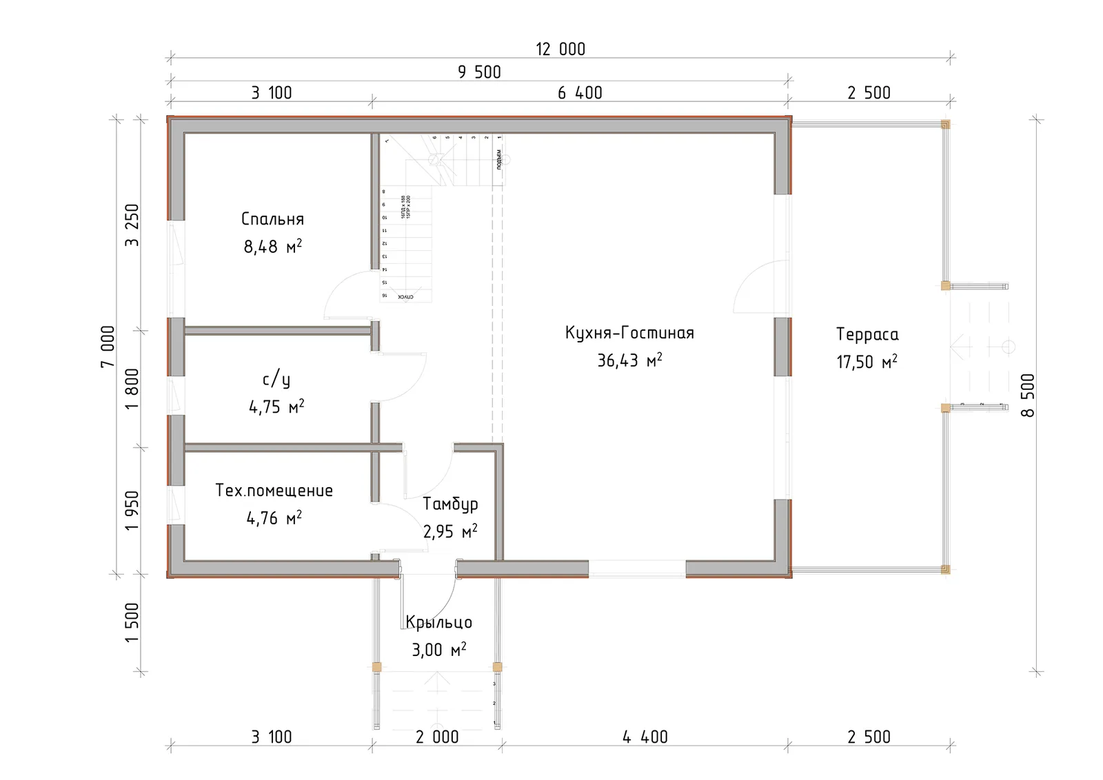 Коттедж с мансардой Ступино