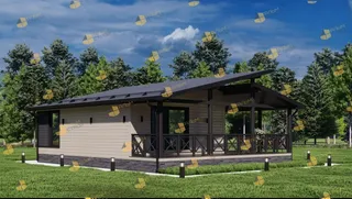 Одноэтажный коттедж Стиль