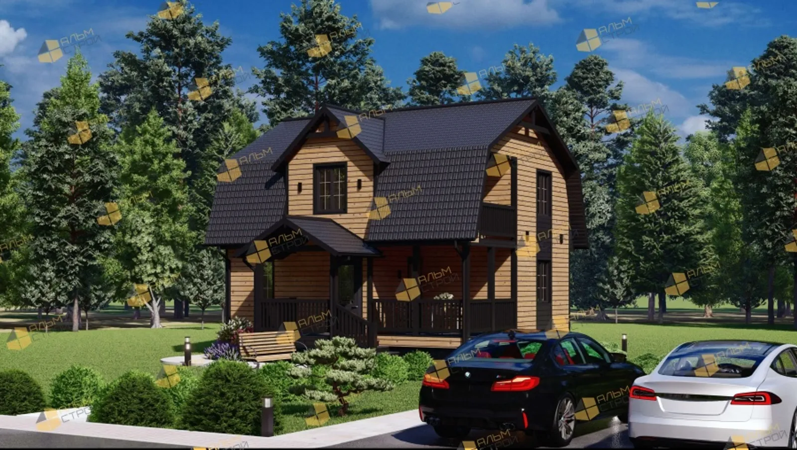 Коттедж с мансардой Классический