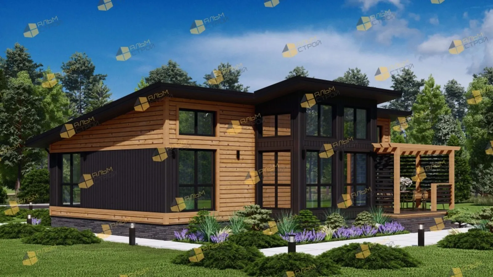 Одноэтажный коттедж Светлый