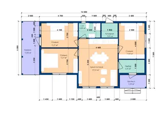 Одноэтажный коттедж Модерн