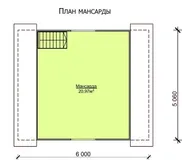 Дачный с мансардой Престиж мини