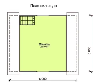 Дачный с мансардой Престиж мини