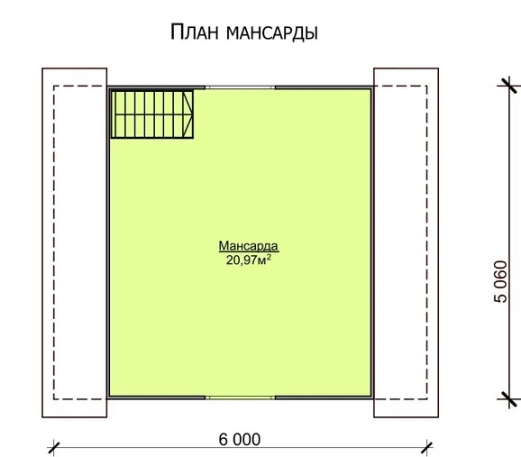 Дачный с мансардой Престиж мини