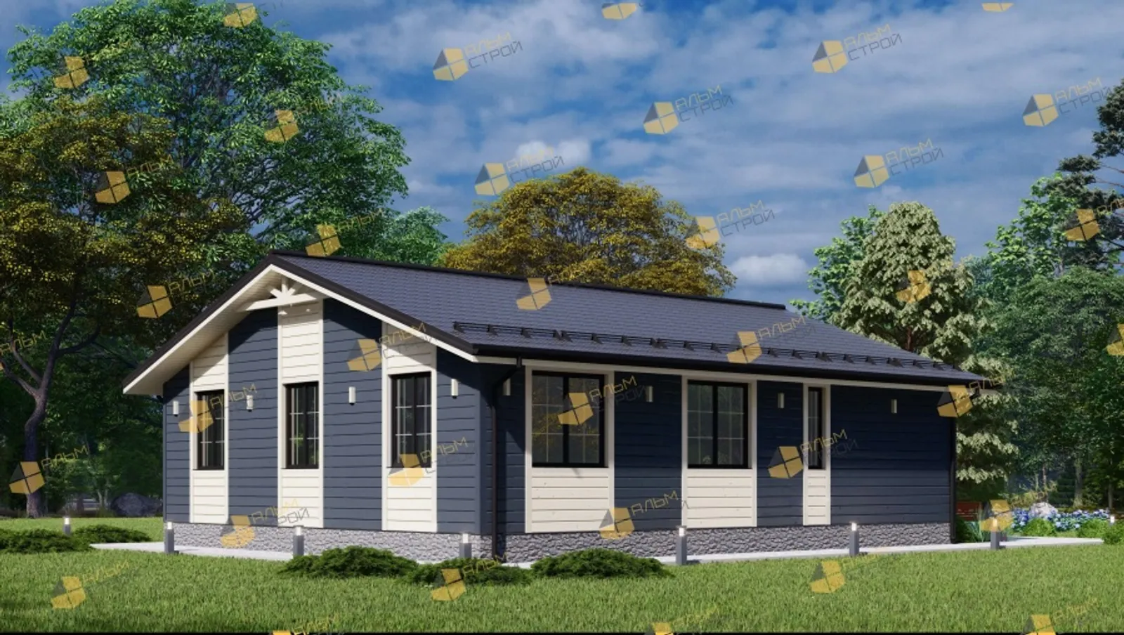 Одноэтажный коттедж Классика 2