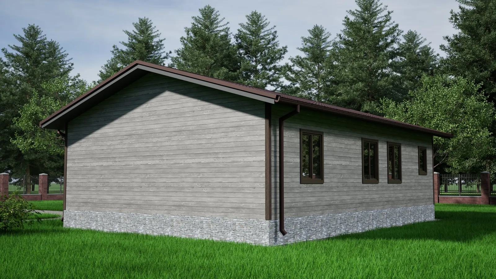 Одноэтажный коттедж Хатунь