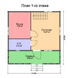 Дачный с мансардой Престиж №2