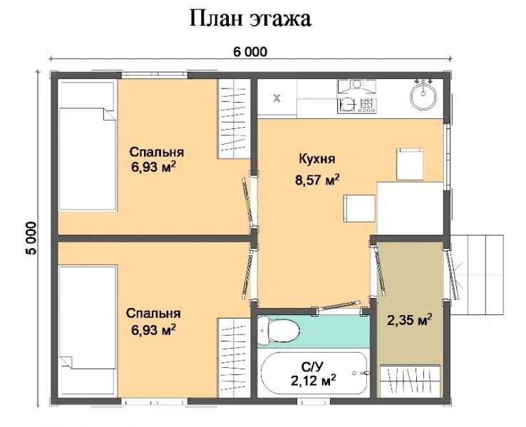 Одноэтажный дачный Гройсен