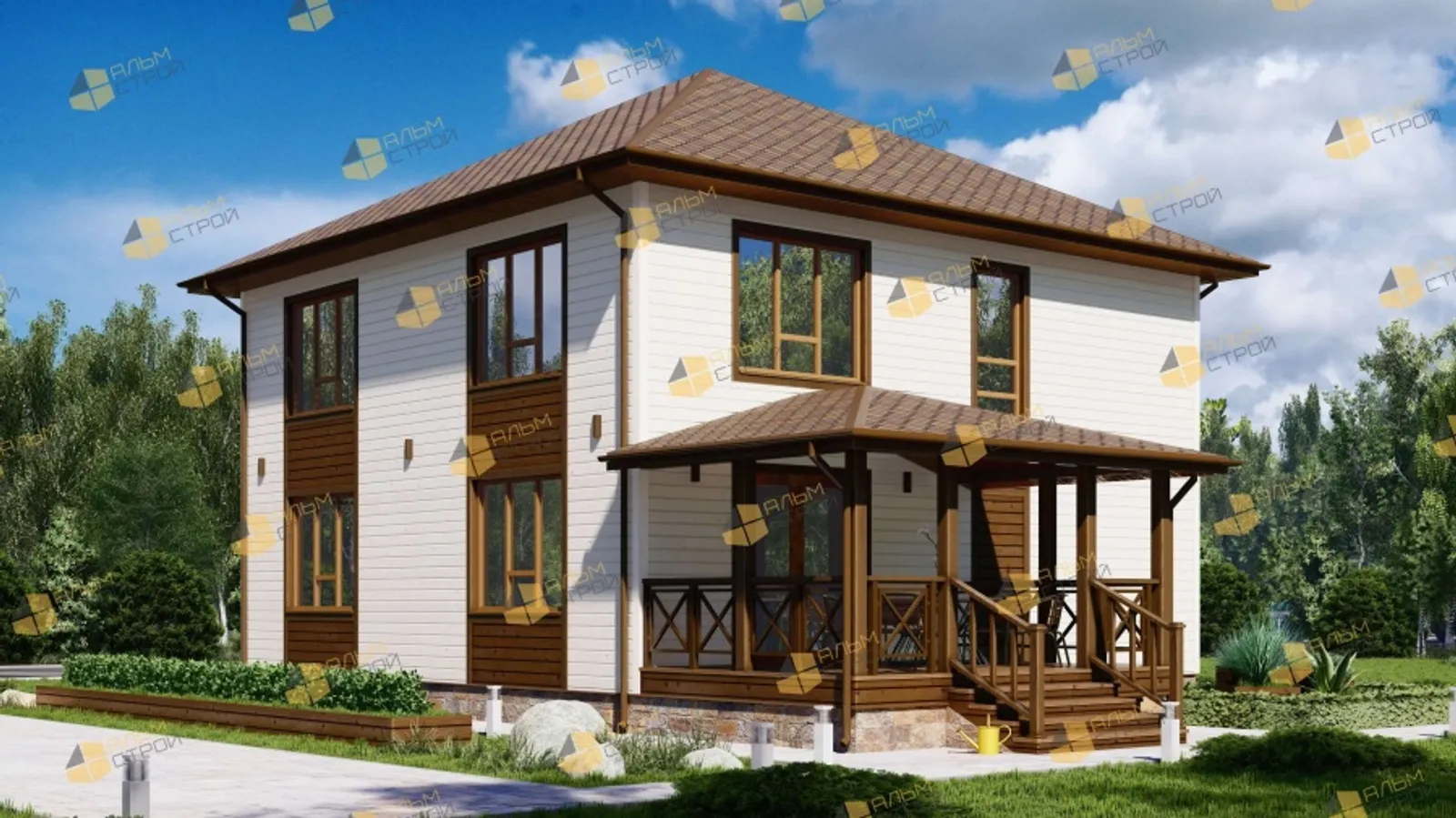 Двухэтажный коттедж Удачный