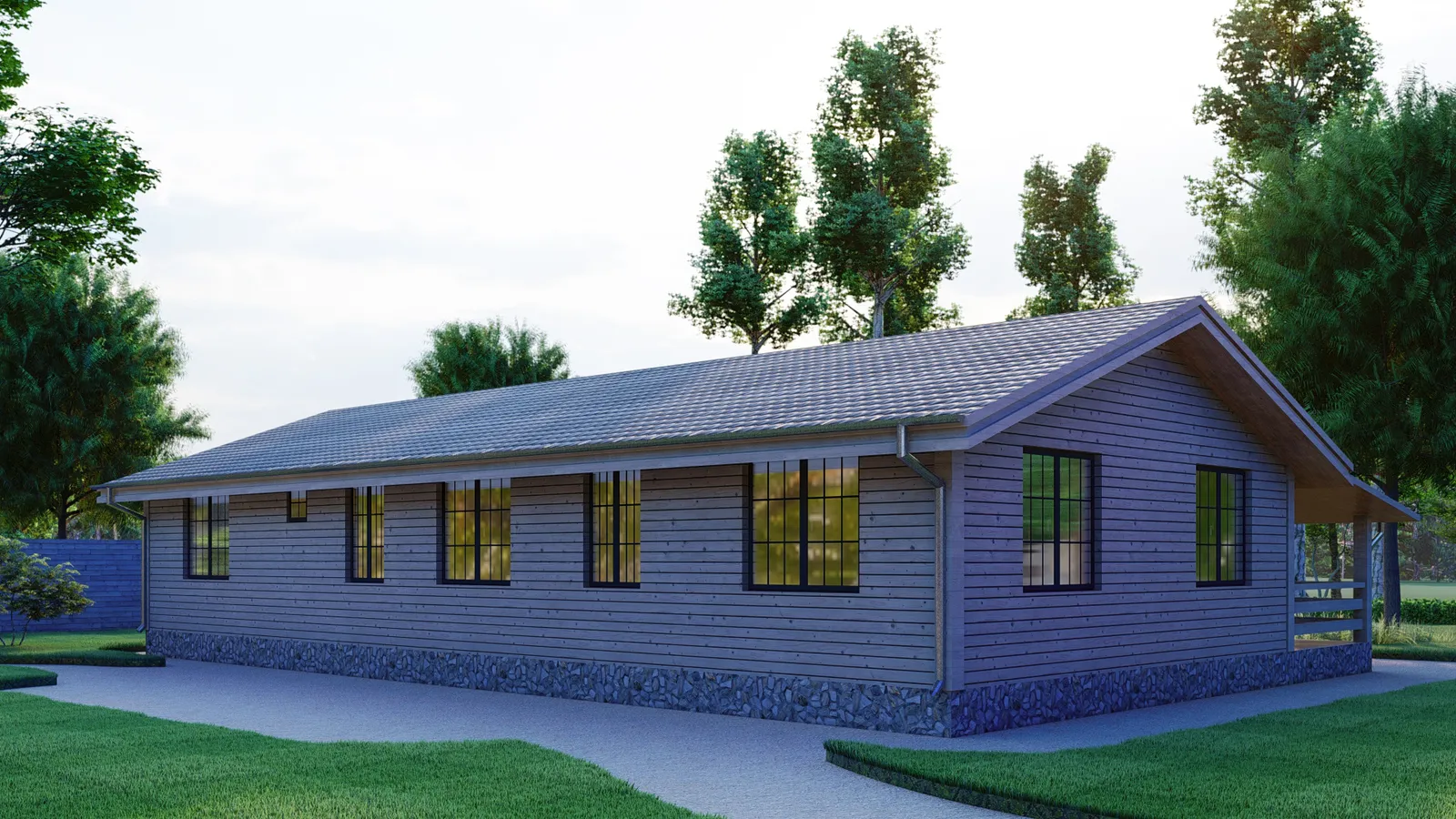 Одноэтажный коттедж Комфорт +