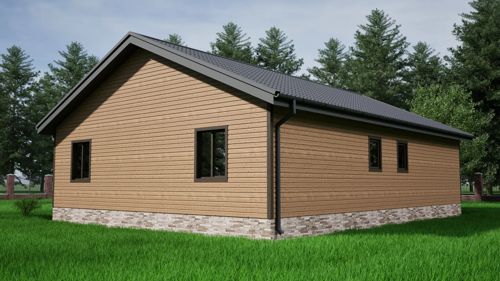 Одноэтажный коттедж Комфорт 1