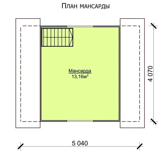 Дачный с мансардой Лидер 1