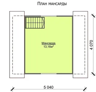 Дачный с мансардой Лидер 1