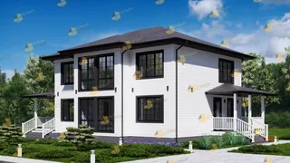 Двухэтажный коттедж Счастливый