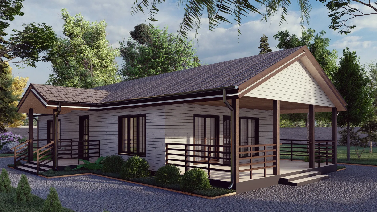 Одноэтажный коттедж Томск 2