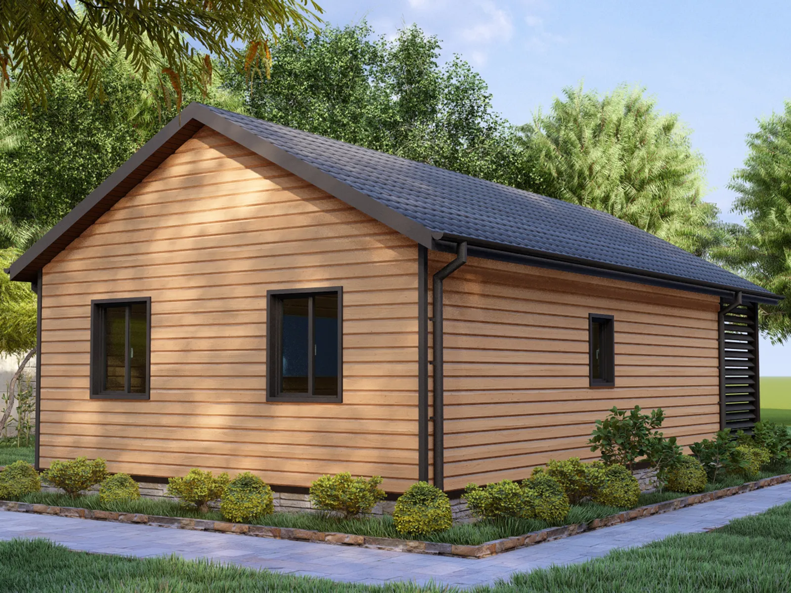 Одноэтажный коттедж Оптима макси