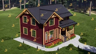 Коттедж с мансардой Подмосковье