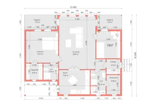 Одноэтажный коттедж Тюмень