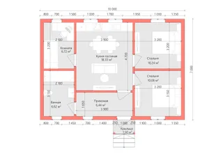 Одноэтажный коттедж Хатунь