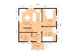 Коттедж двухэтажный Малино