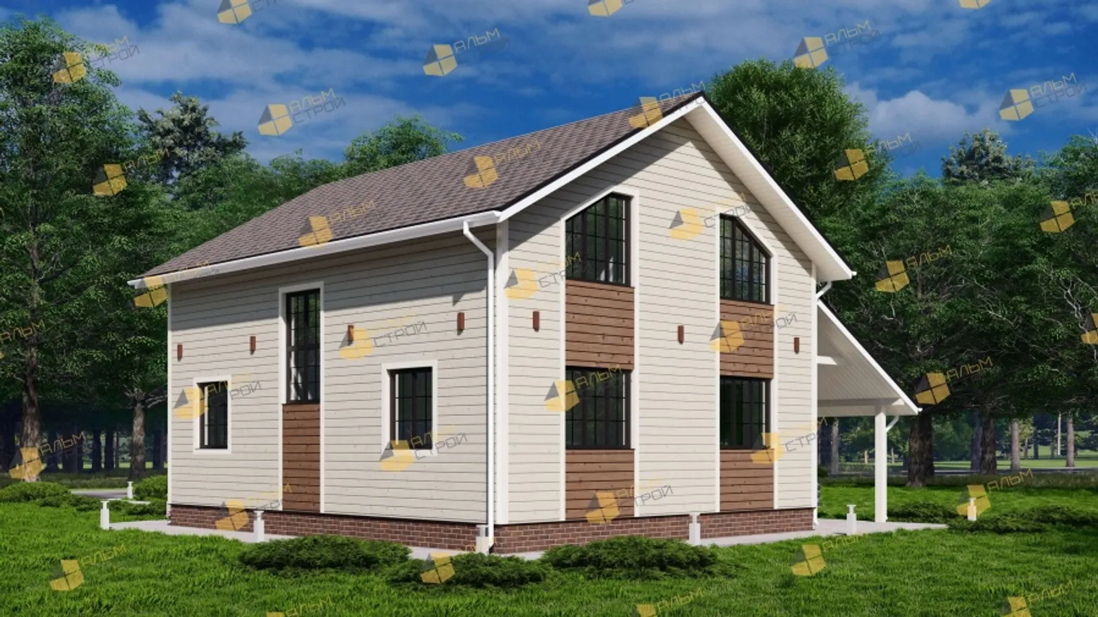 Коттедж с мансардой Кашира