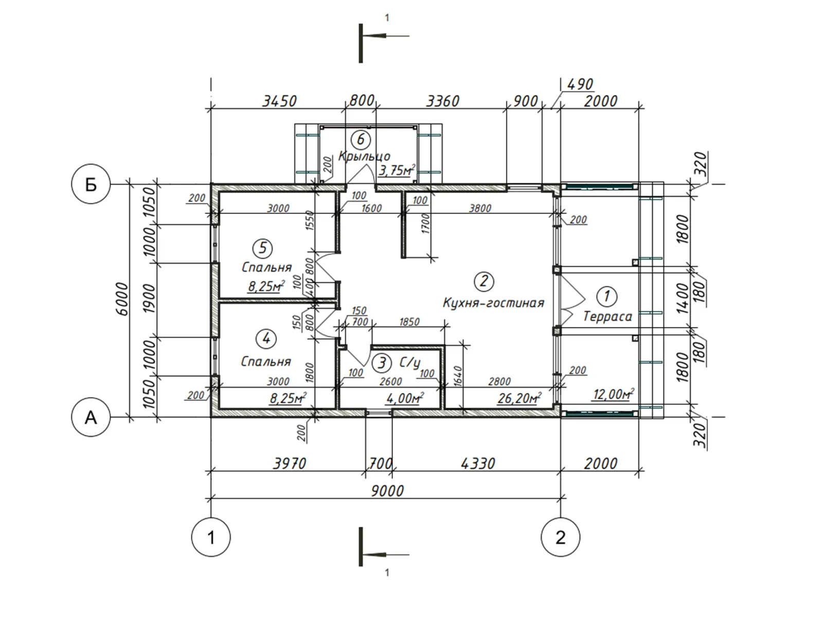 Одноэтажный коттедж Оптима макси