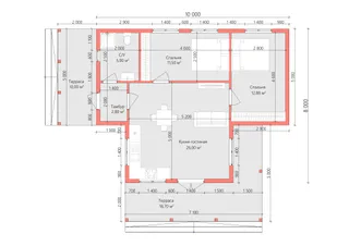 Одноэтажный коттедж Бийск