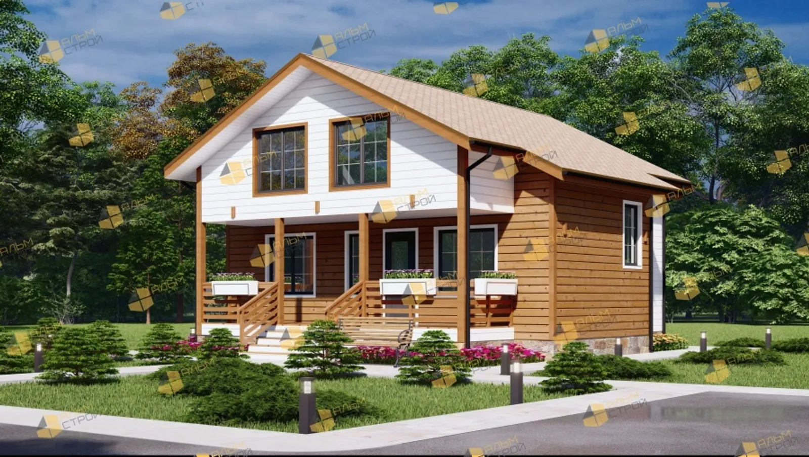 Коттедж с мансардой Феникс