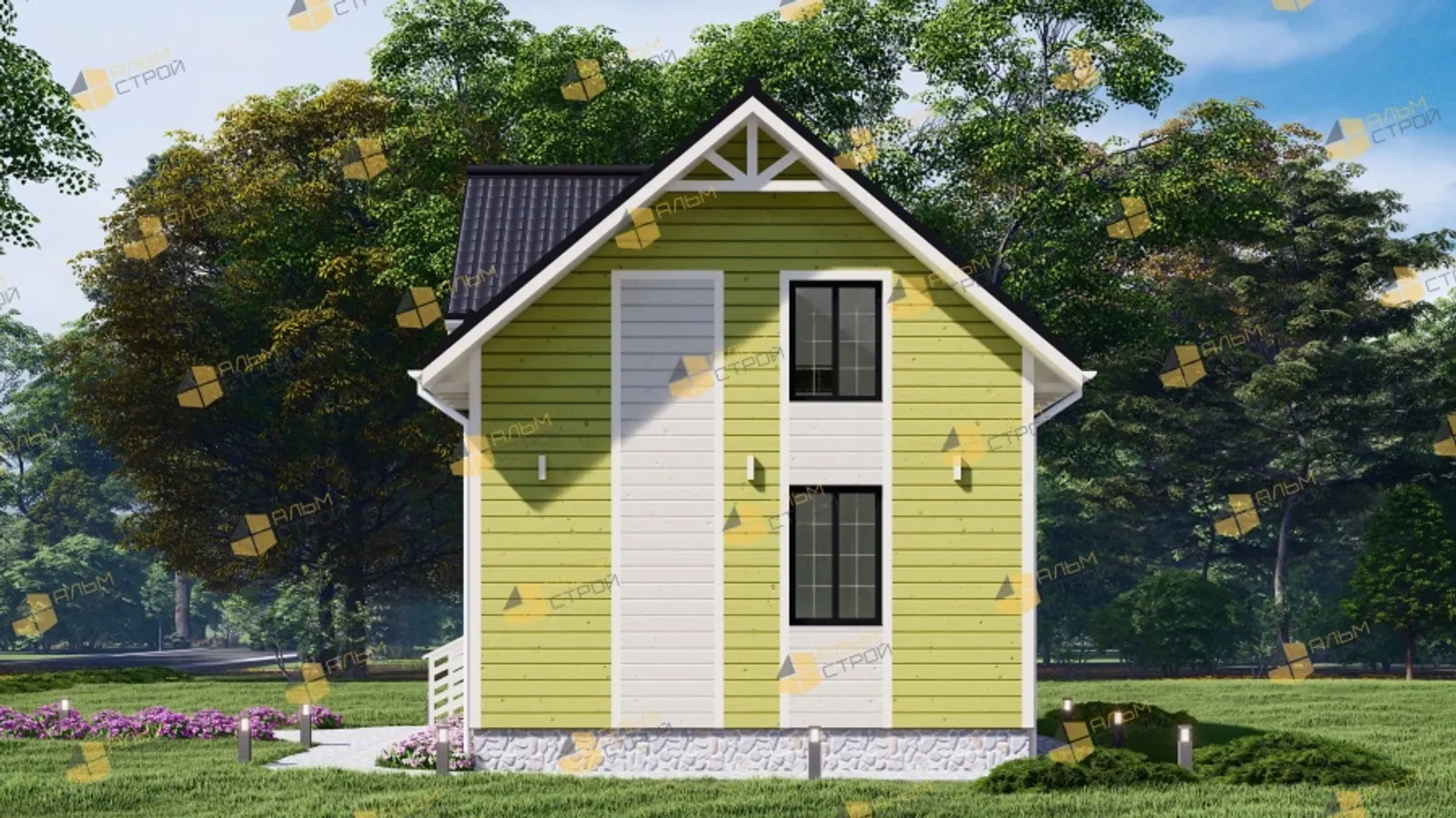 Коттедж с мансардой Феникс 2К