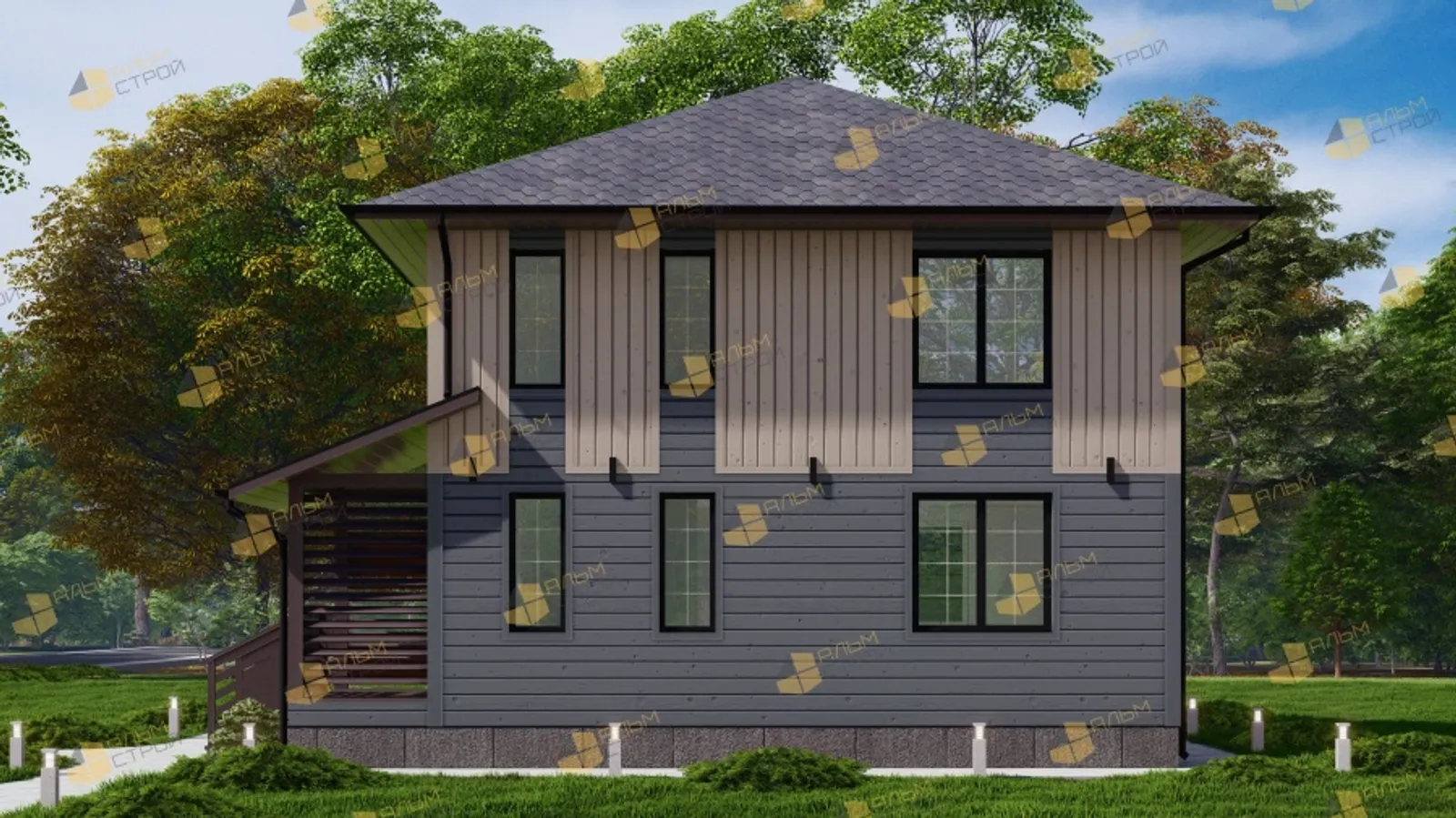 Двухэтажный коттедж Фортуна