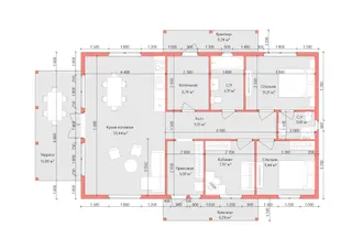Одноэтажный коттедж Фаворит