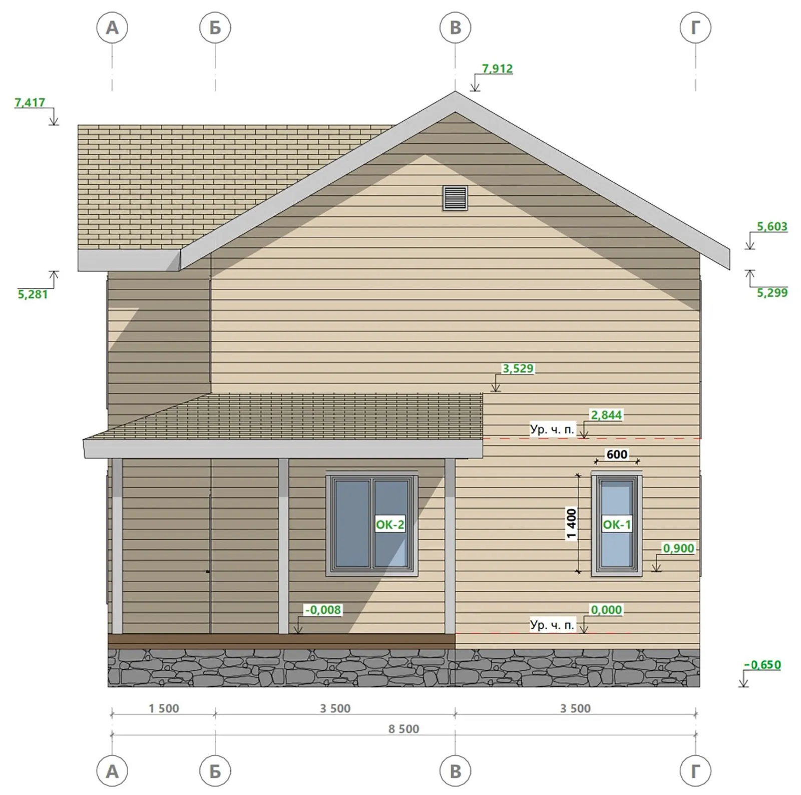 Двухэтажный коттедж Видный 2