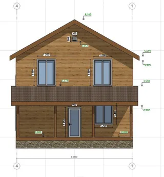 Двухэтажный коттедж Владимир