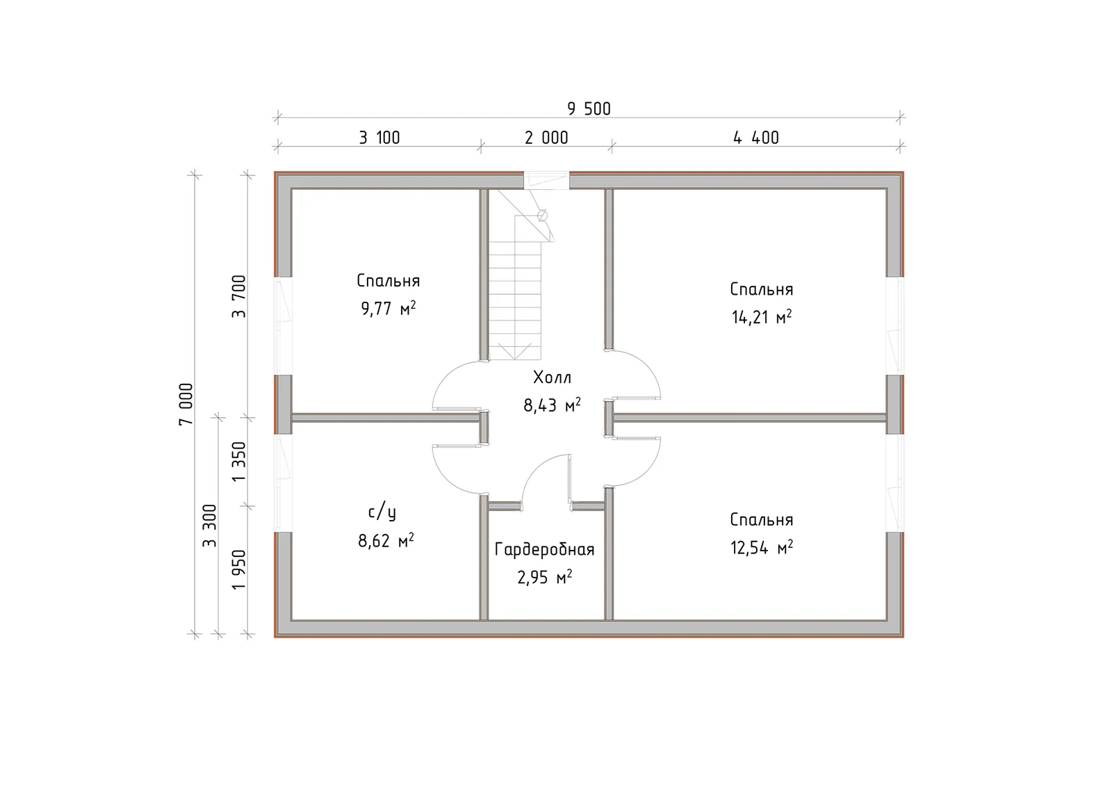 Коттедж с мансардой Ступино