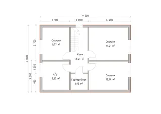 Коттедж с мансардой Ступино