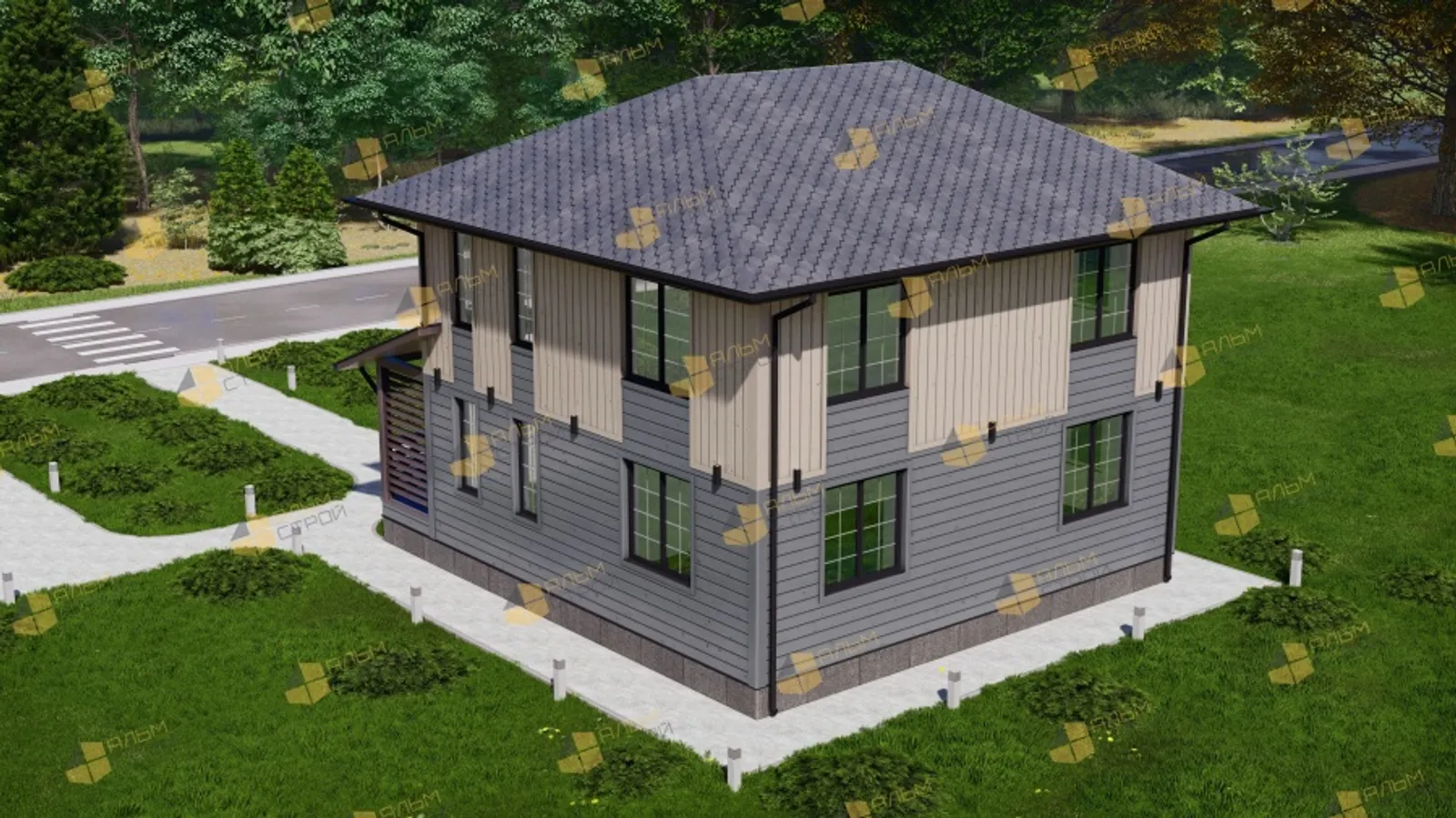 Двухэтажный коттедж Фортуна