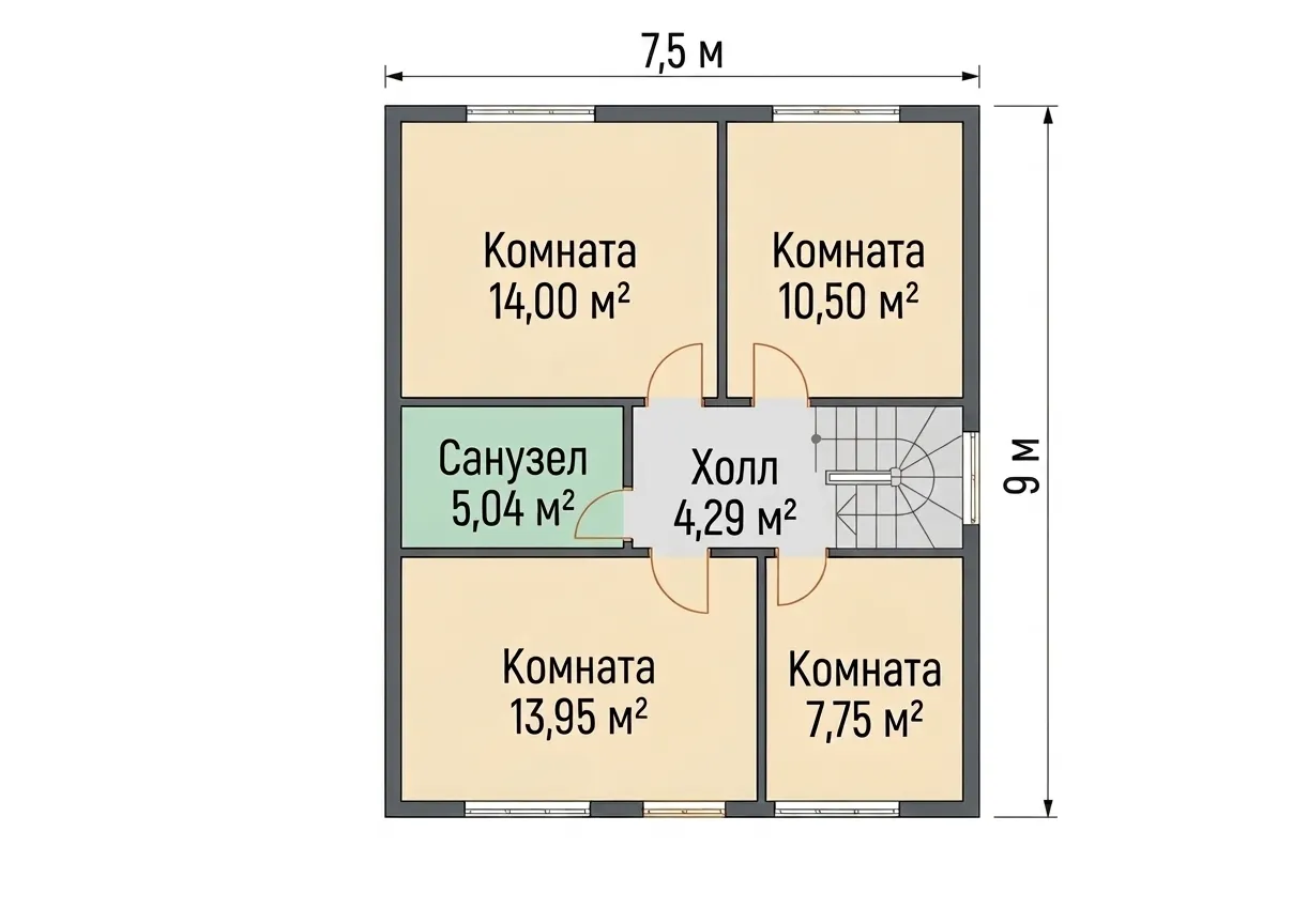 Коттедж с мансардой Варяг