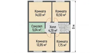 Коттедж с мансардой Варяг