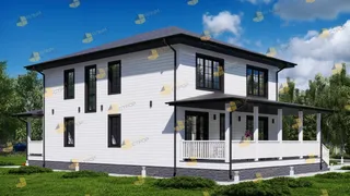 Двухэтажный коттедж Счастливый