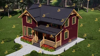 Коттедж с мансардой Подмосковье