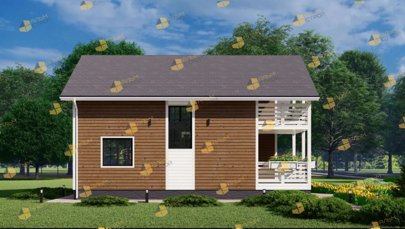 Коттедж с мансардой Аврора 2