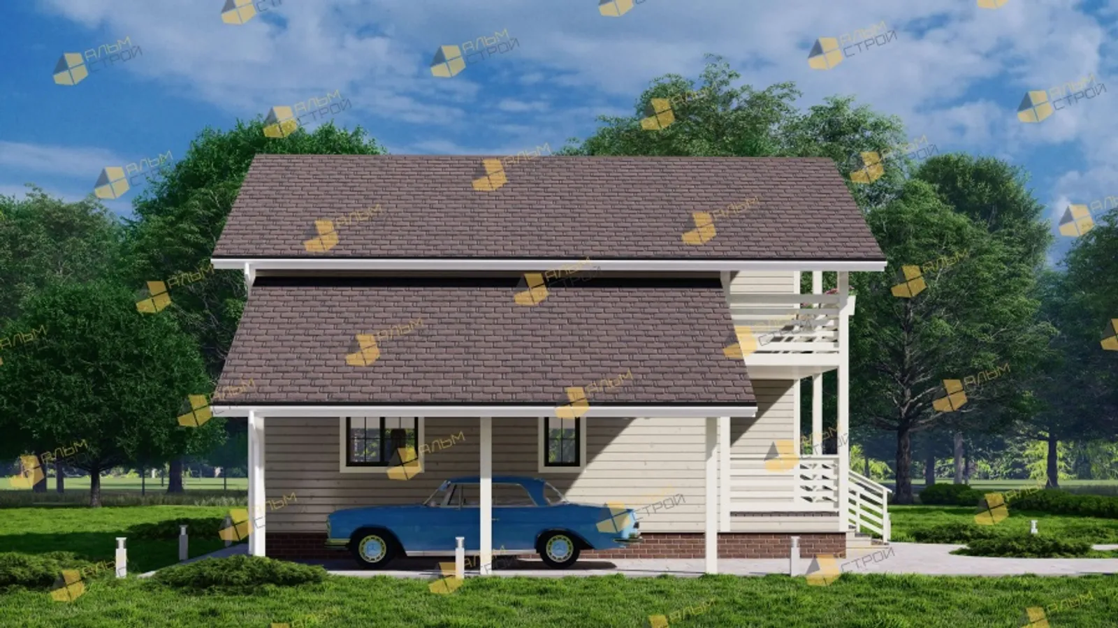 Коттедж с мансардой Кашира