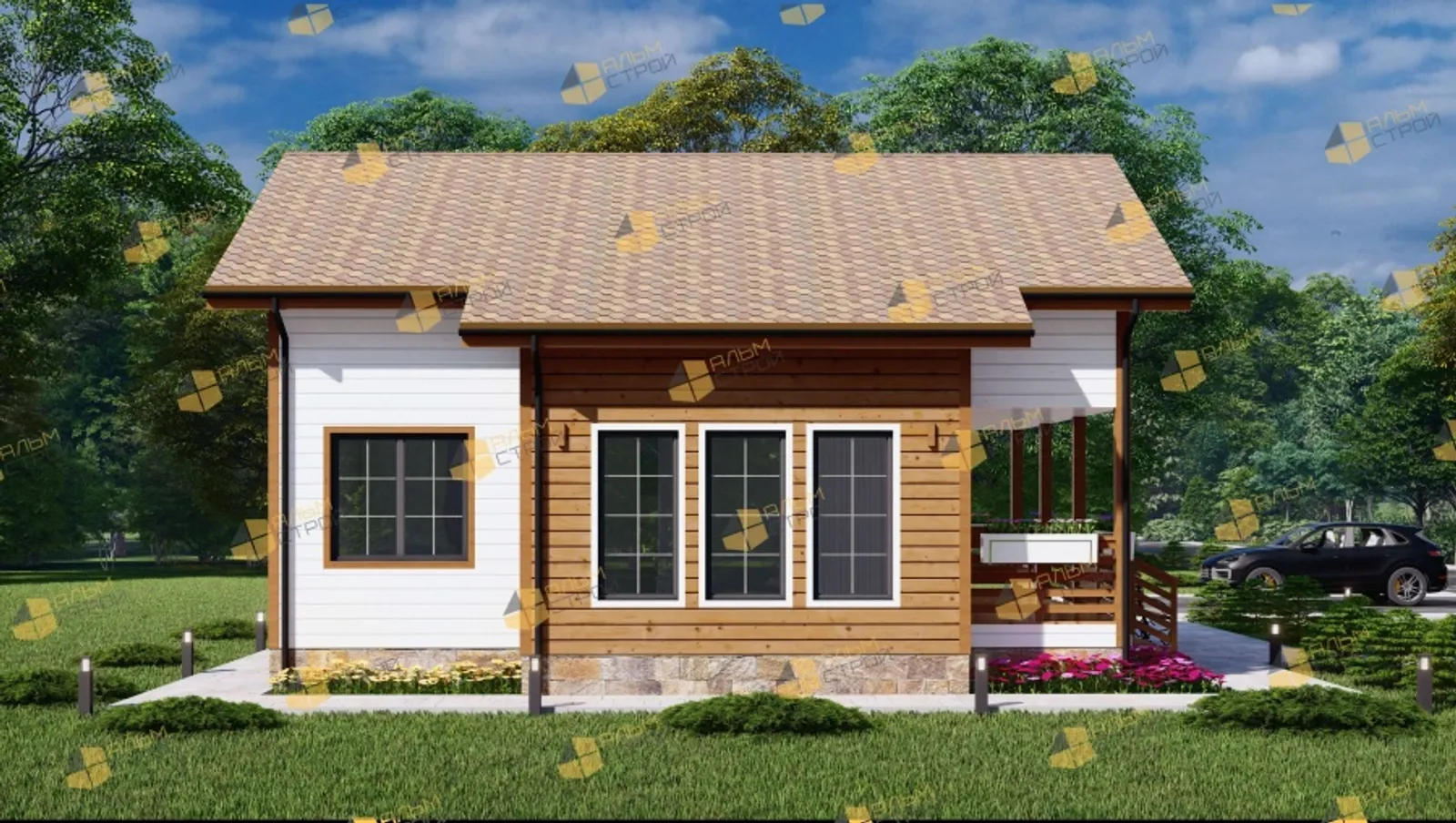 Коттедж с мансардой Феникс