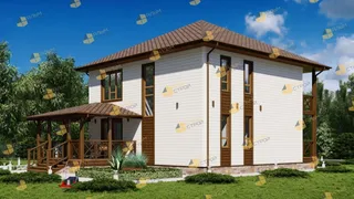 Двухэтажный коттедж Удачный