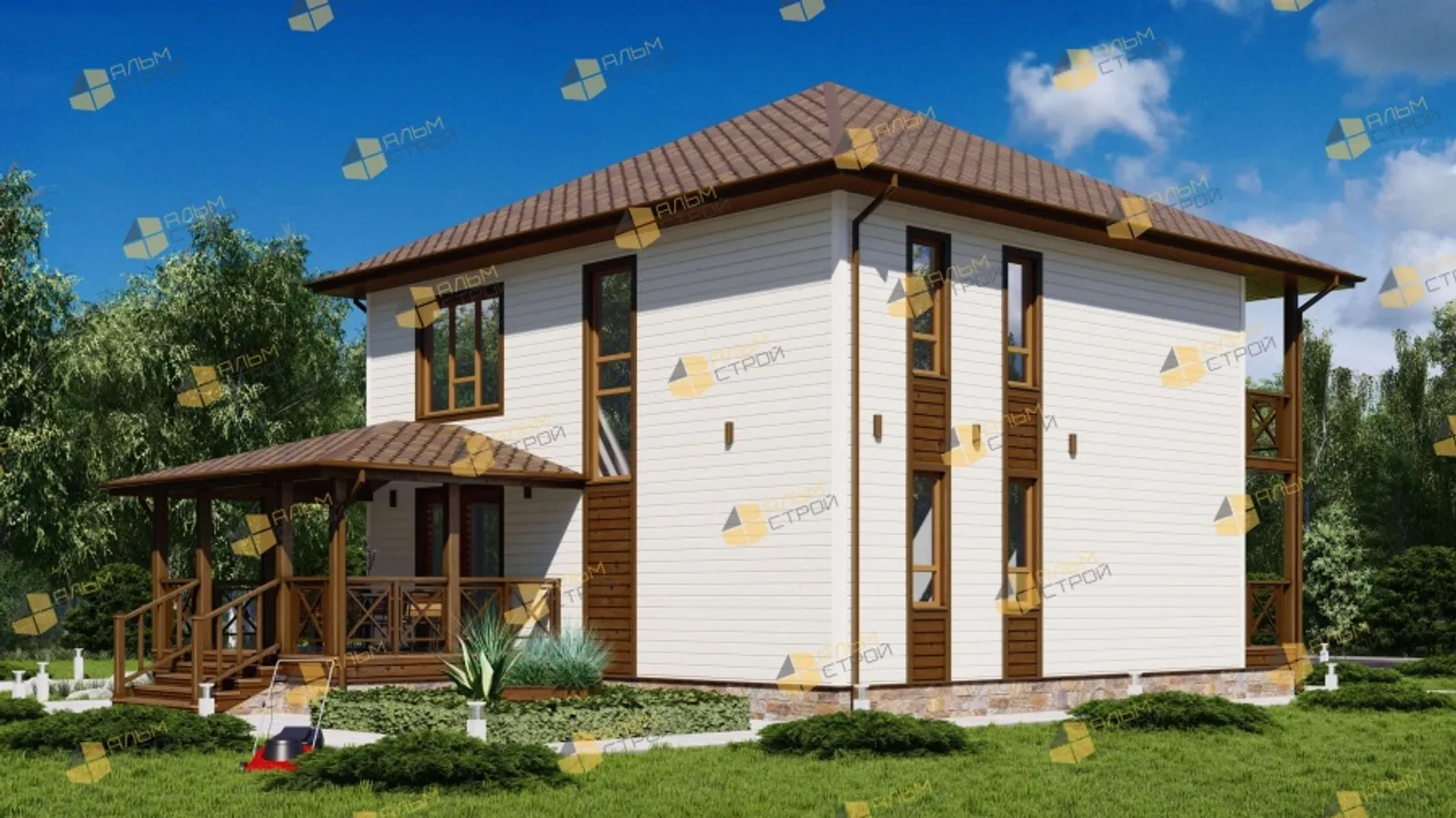 Двухэтажный коттедж Удачный