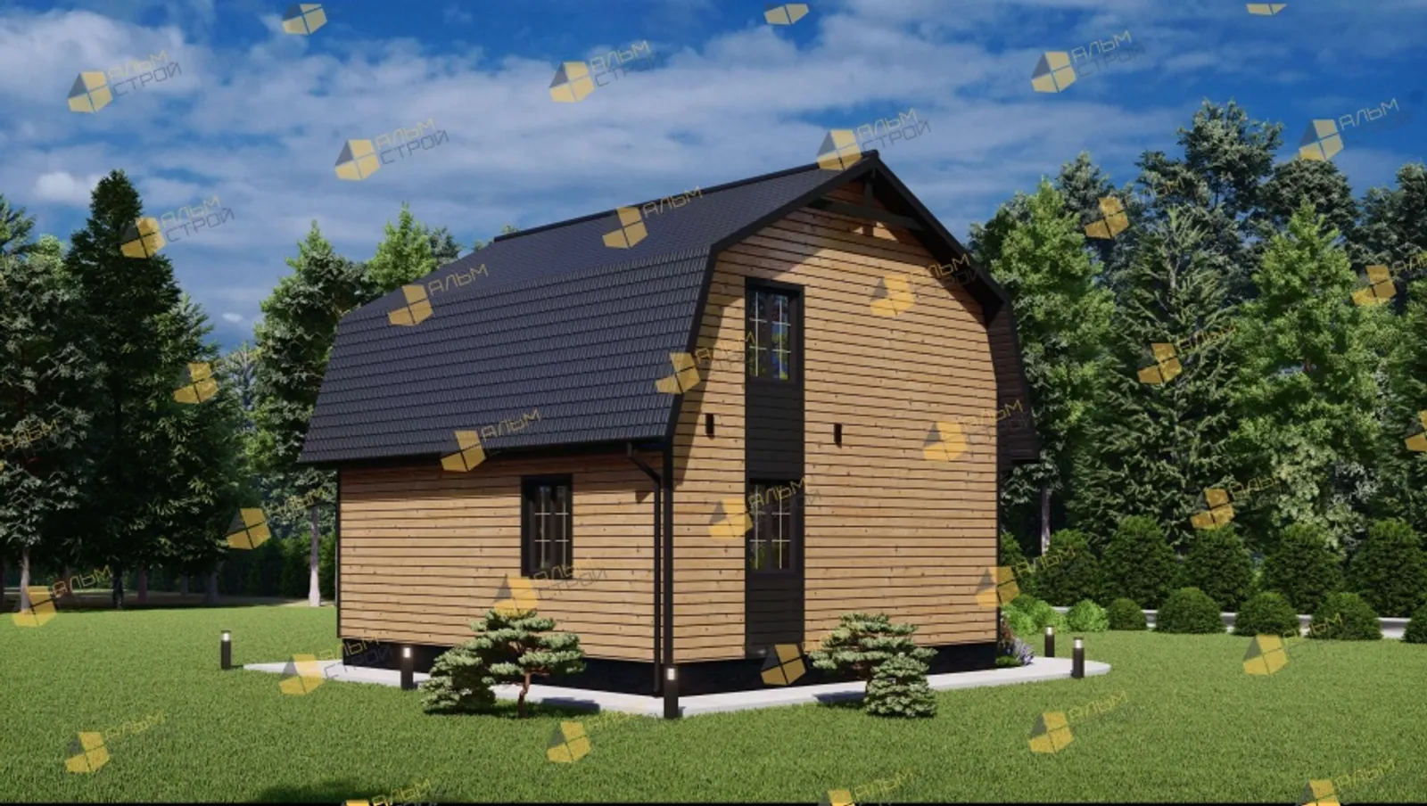 Коттедж с мансардой Классический